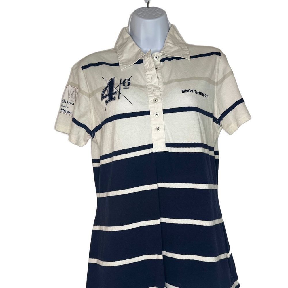 Henri Lloyd Women’s BMW Yachtsport Striped Polo Shirt Size L